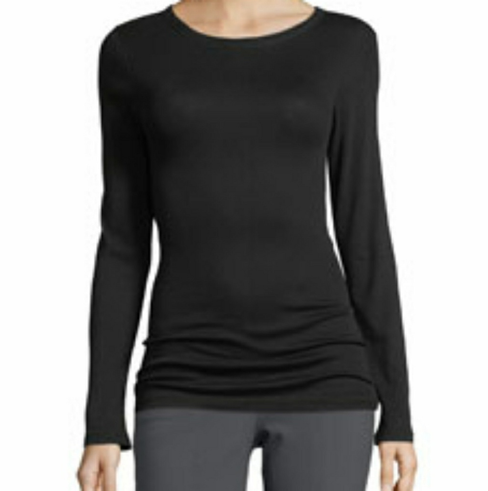 Vince Black Longsleeve V-Neck Shirt