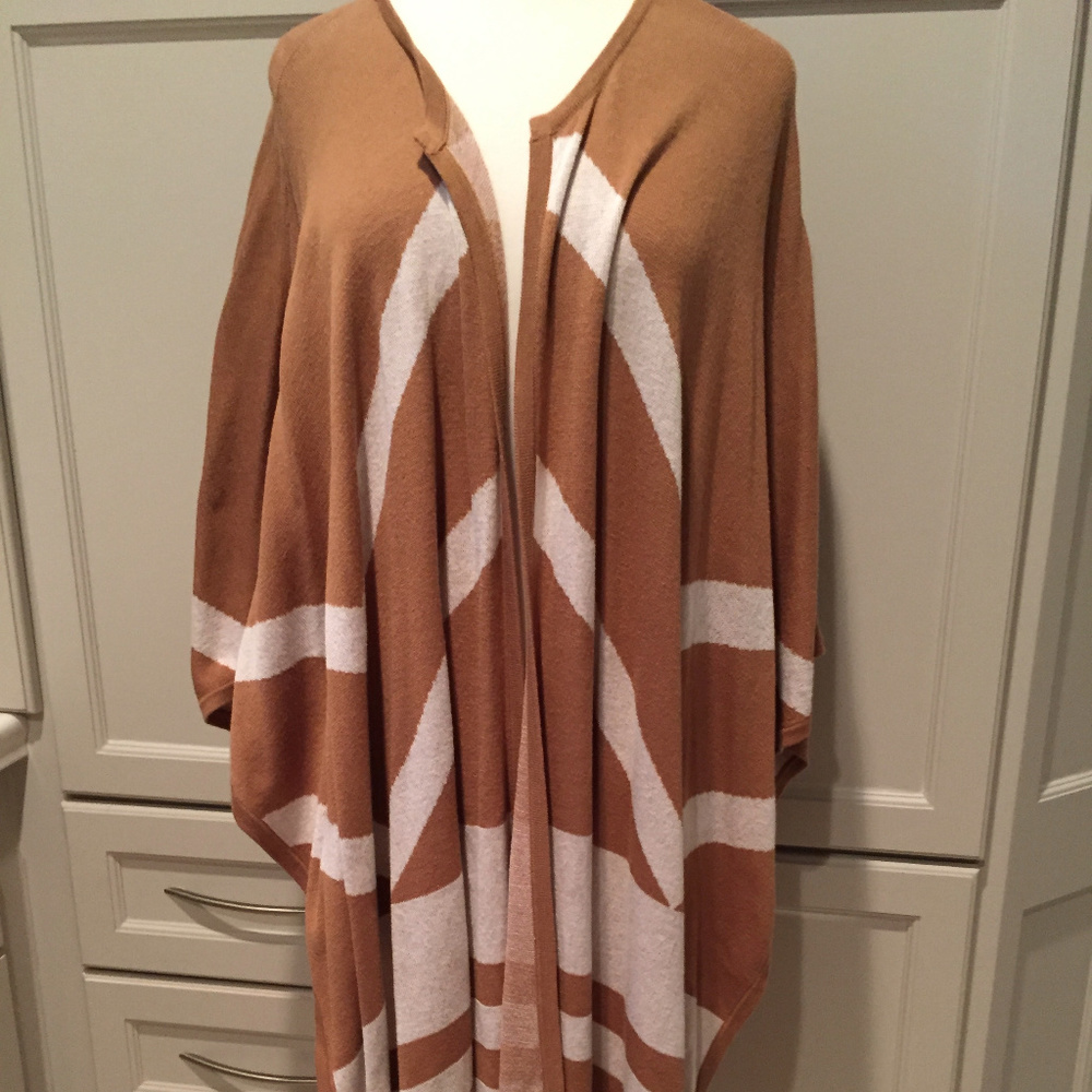 Tan And Cream Ruana