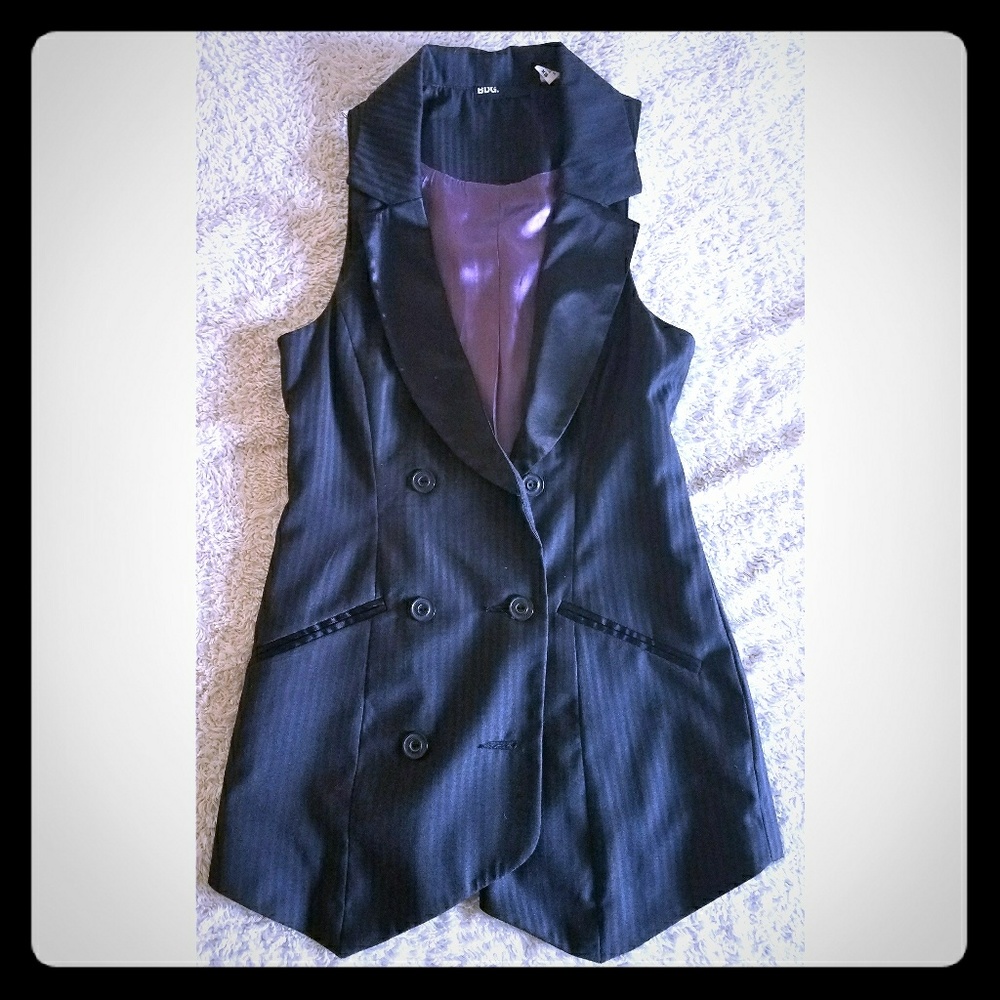 Navy Tuxedo Style Vest