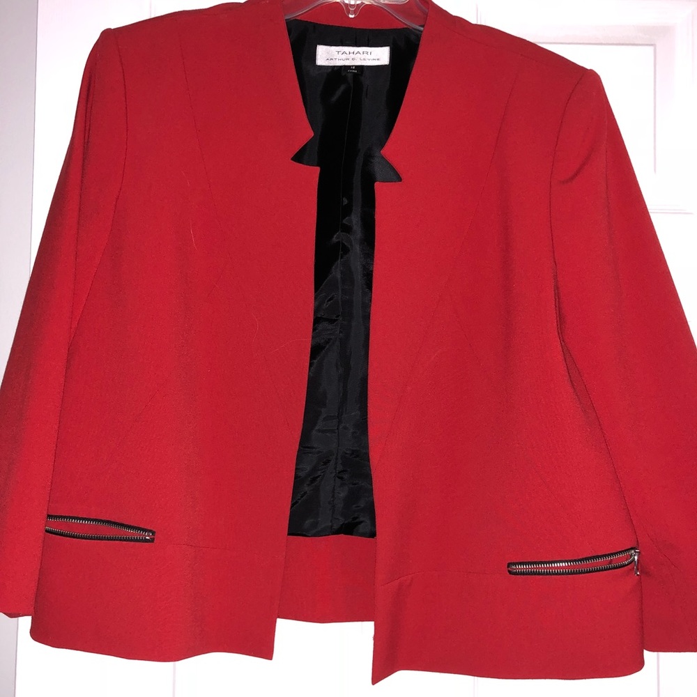 Tahari Red Blazer