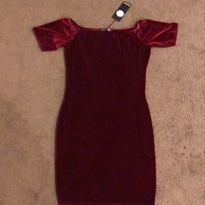 Mini velvet dress