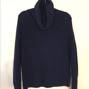 Navy Turtleneck Sweater