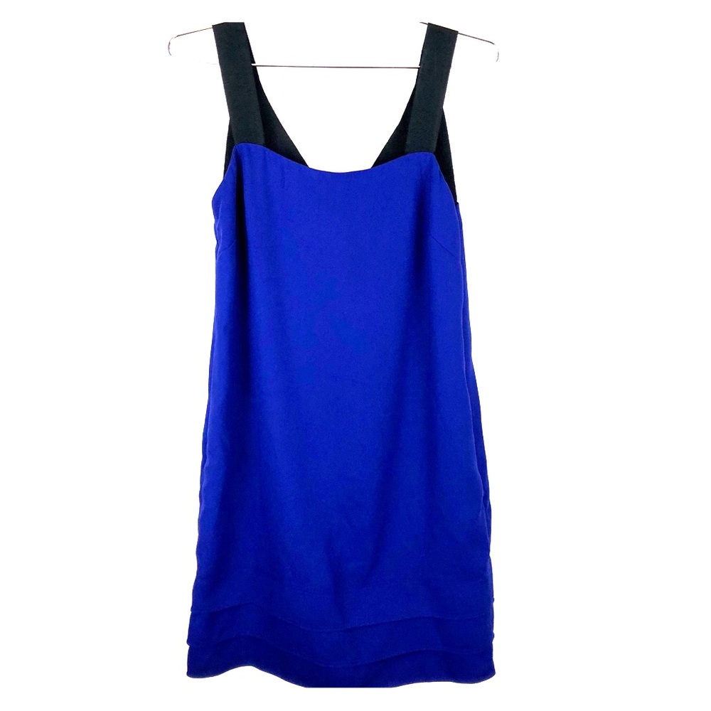 Banana Republic purple blue ruffle dress size 0