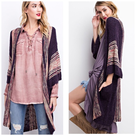 Gorgeous Purple Cardigan - Picture 3 of 3