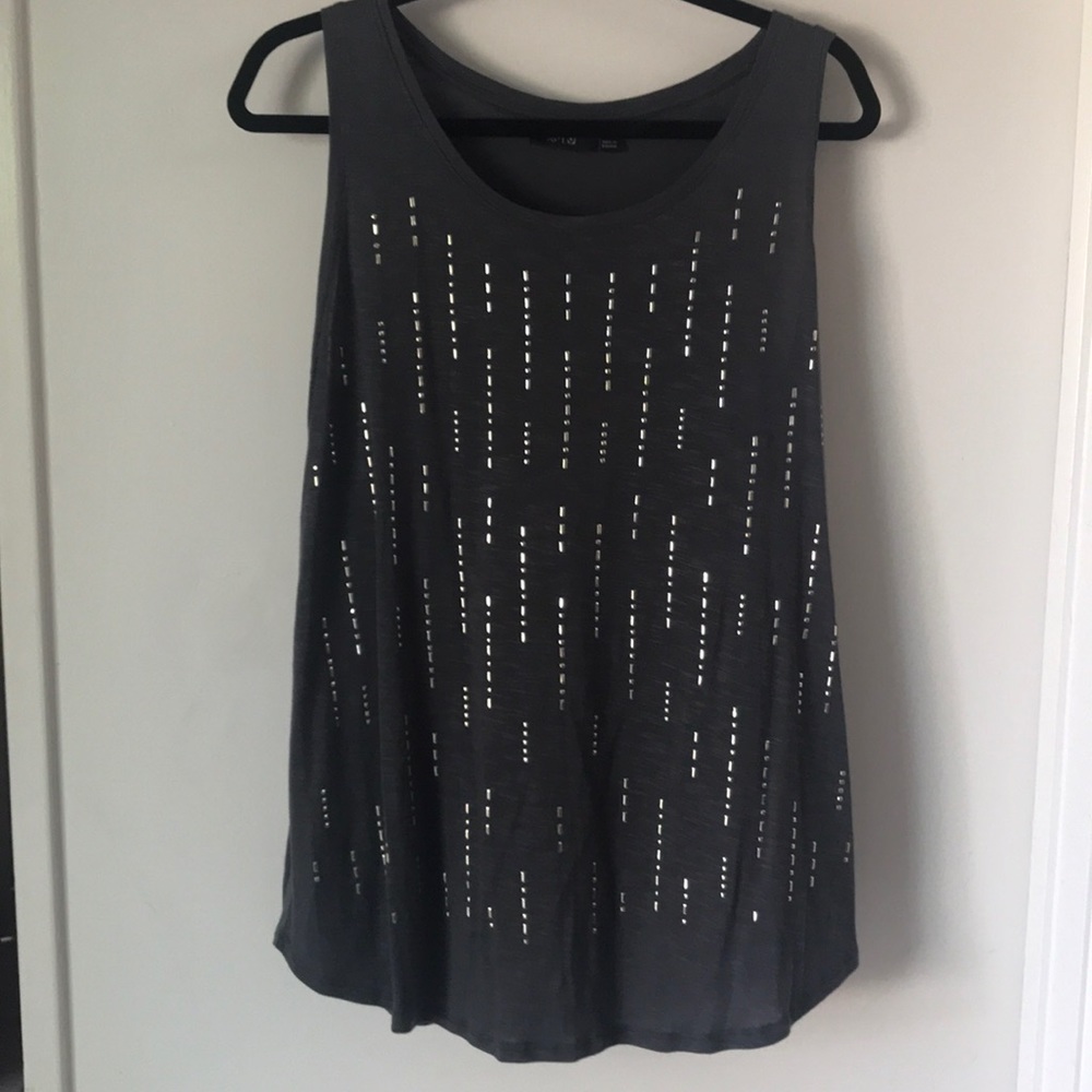 Grey studded tank