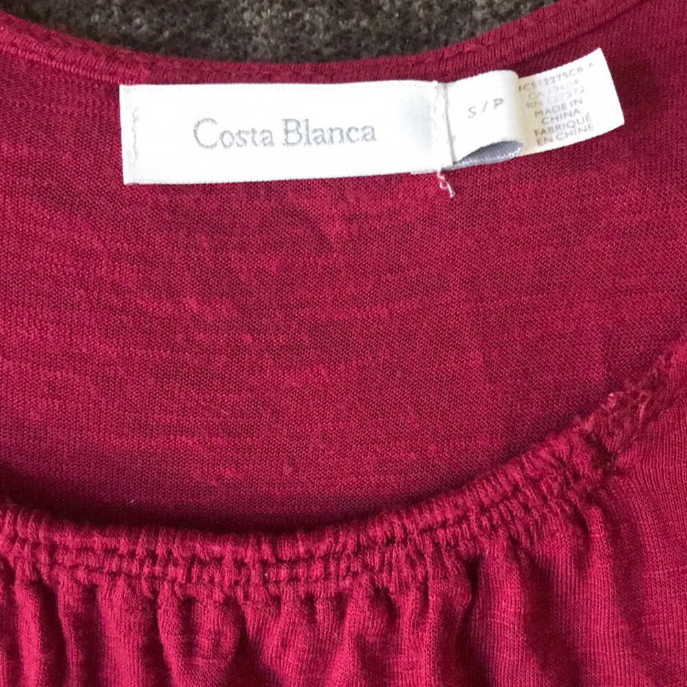 Costa Blanca Cranberry Top, S/P - Picture 3 of 4