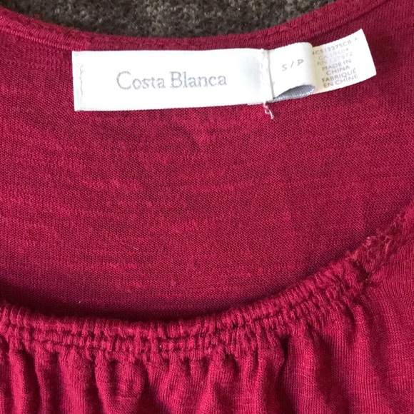 Costa Blanca Cranberry Top, S/P - Picture 3 of 4