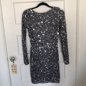 Niteline silver sequin party dress
