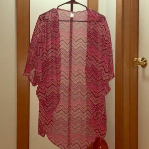 Long pink kimono robe