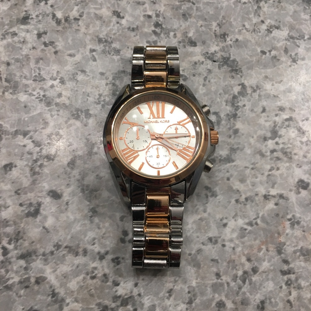 Michael Kors Watch - Rose Gold and Steel Silver