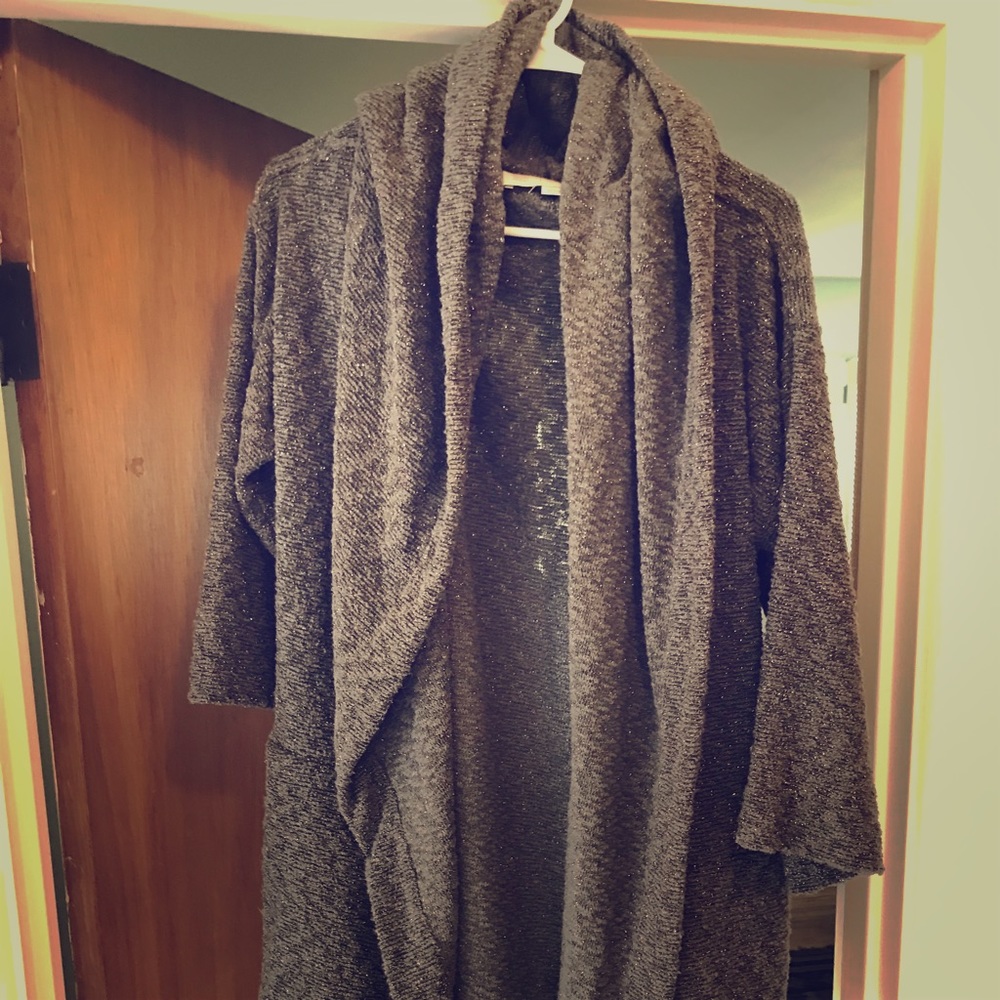 Anthropologie hooded sparkle sweater/robe
