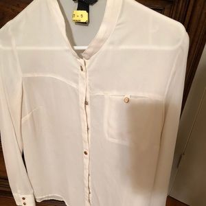 H&M ivory blouse