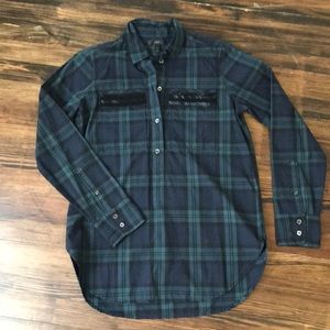 Jcrew sequin embellished popover plaid