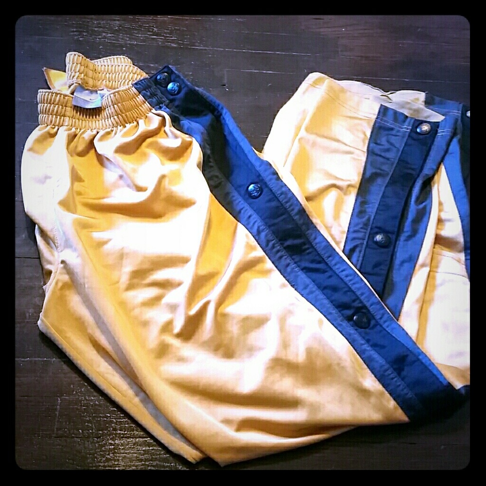 Silky gold Nike snap-ups basketball
