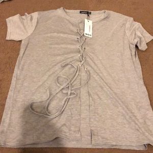 Top with lace in the front