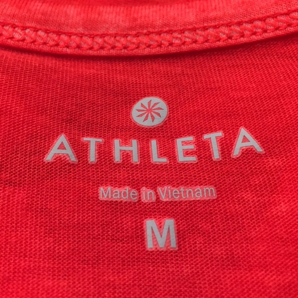Athleta Red Burnout Tee - Picture 2 of 5