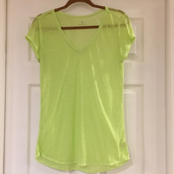 Athleta Red Burnout Tee - Picture 3 of 5