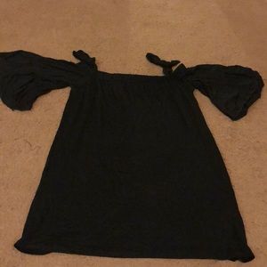 Off shoulder black tunic