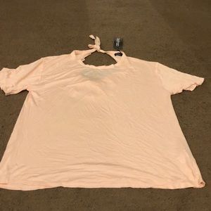 Flow-y oink top with back cutout