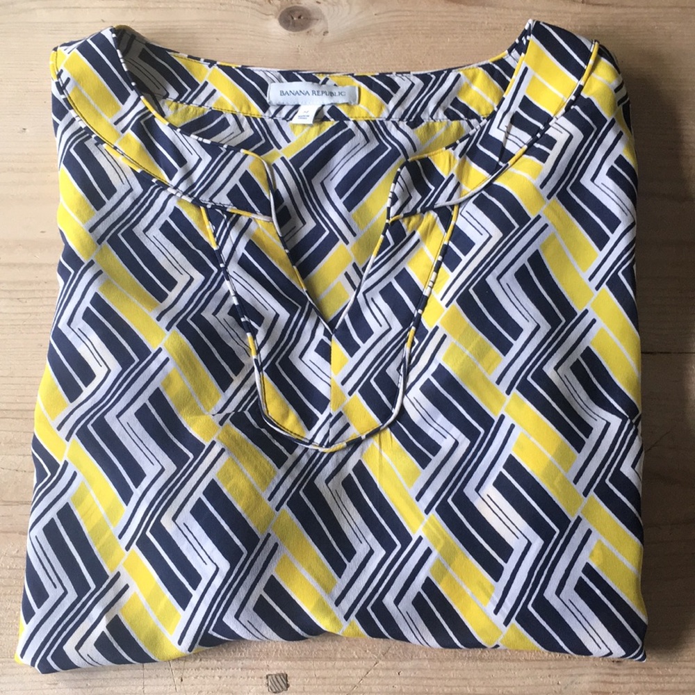 Mad Men for Banana Republic Silk Tunic Top Sz M