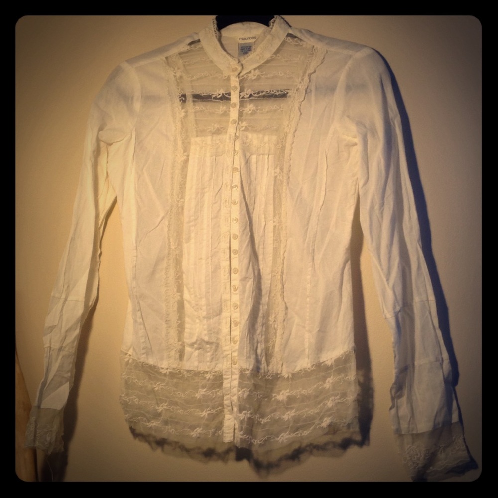 Button up long sleeve top