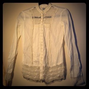 Button up long sleeve top