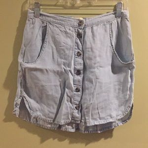Cloth & Stone chambray skirt with buttons