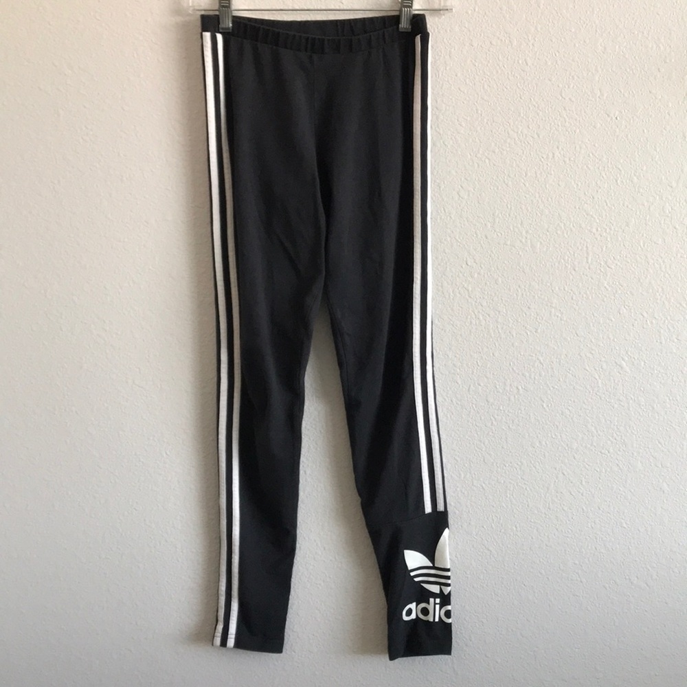 Adidas Cotton Leggings with Logo at Ankle