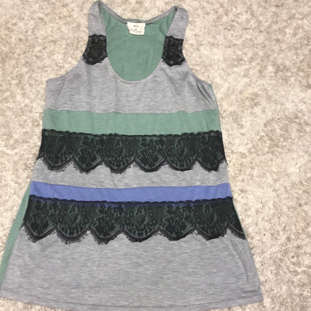 Lace and Stripes tank top