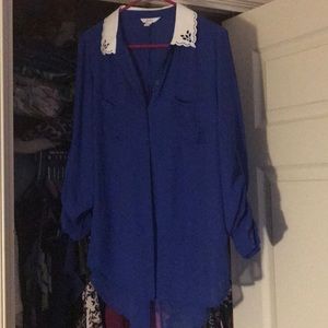 Candie’s Sheer Blue Blouse
