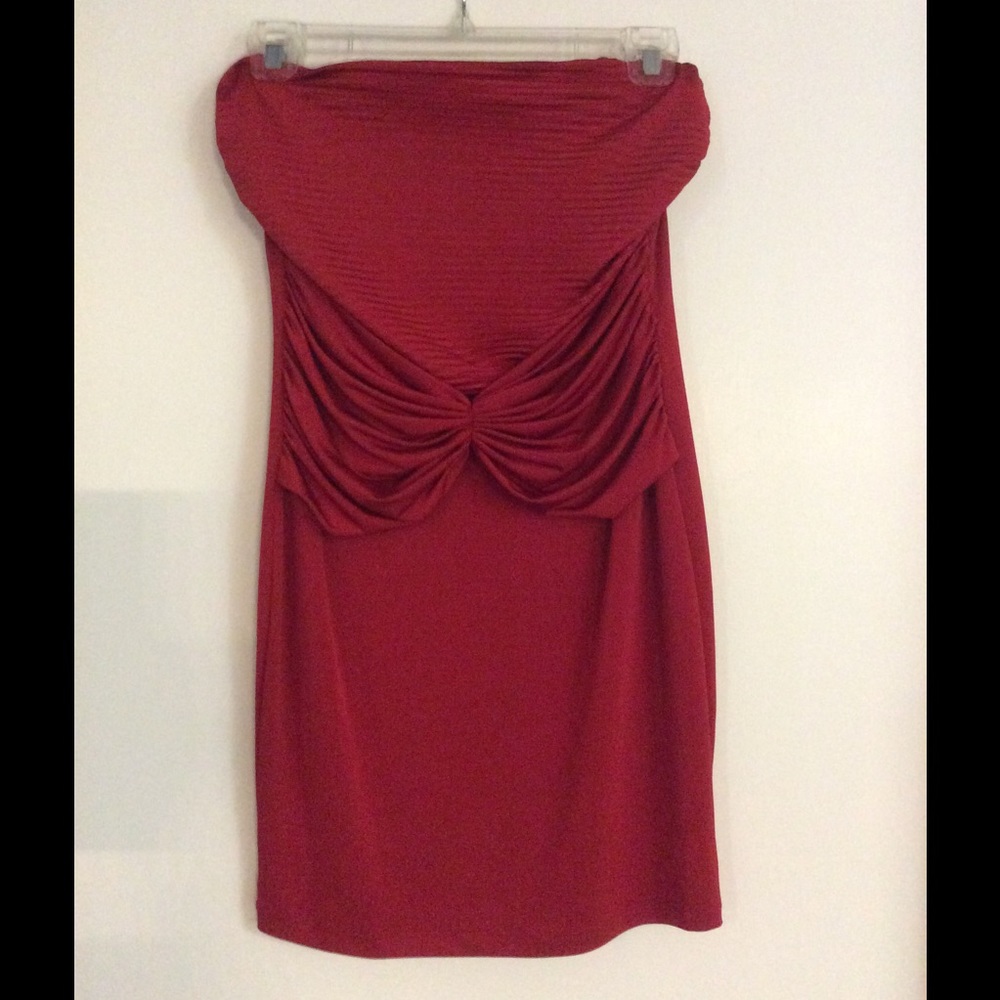 Red party dress