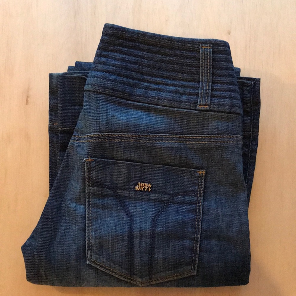 Miss sixty luxury denim jeans high wasted flare