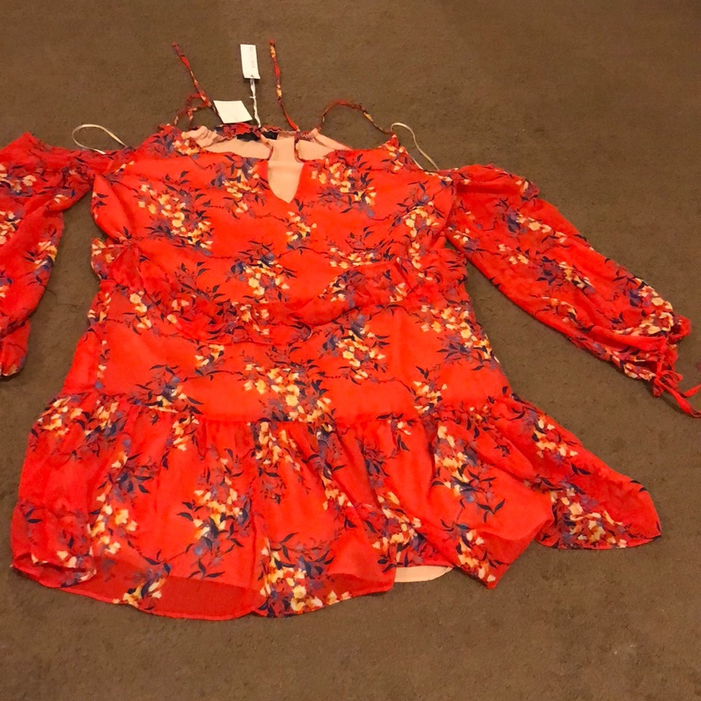 Flowy red dress