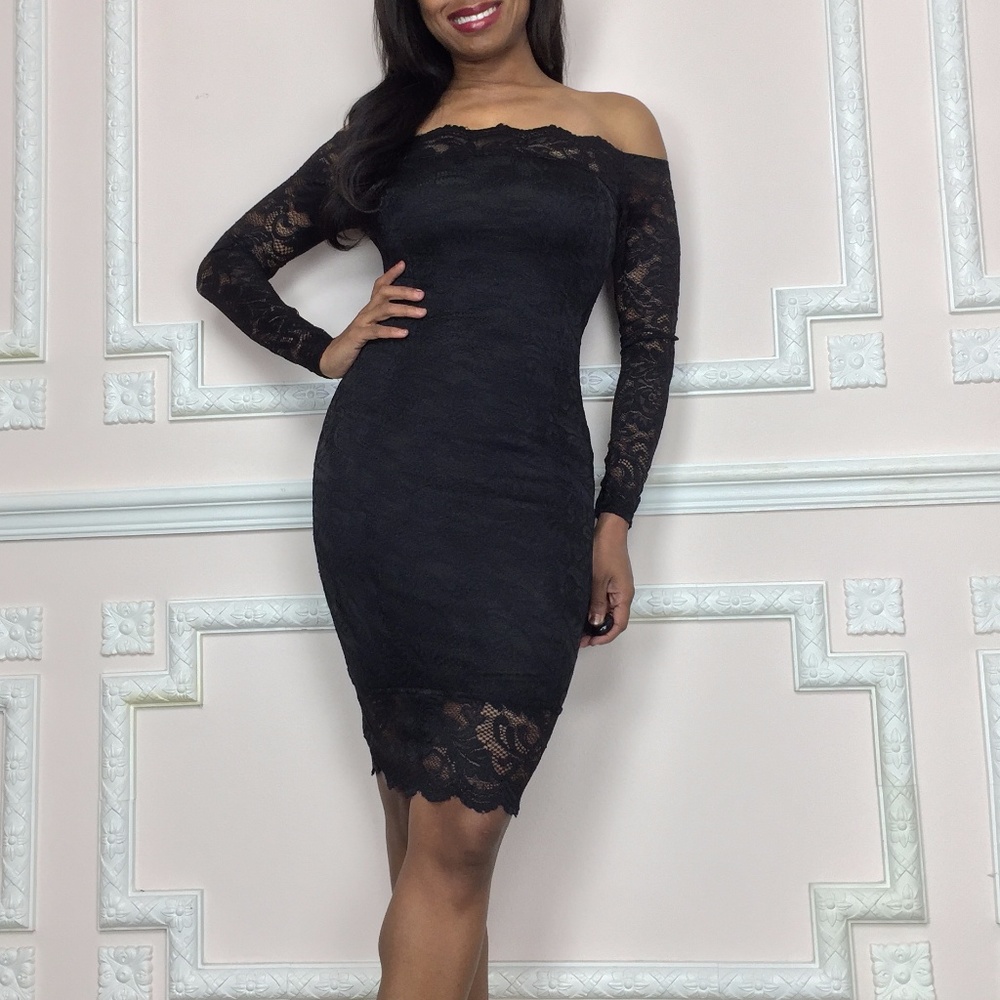 NEW sexy cocktail lace party club lbd dress - Picture 4 of 4