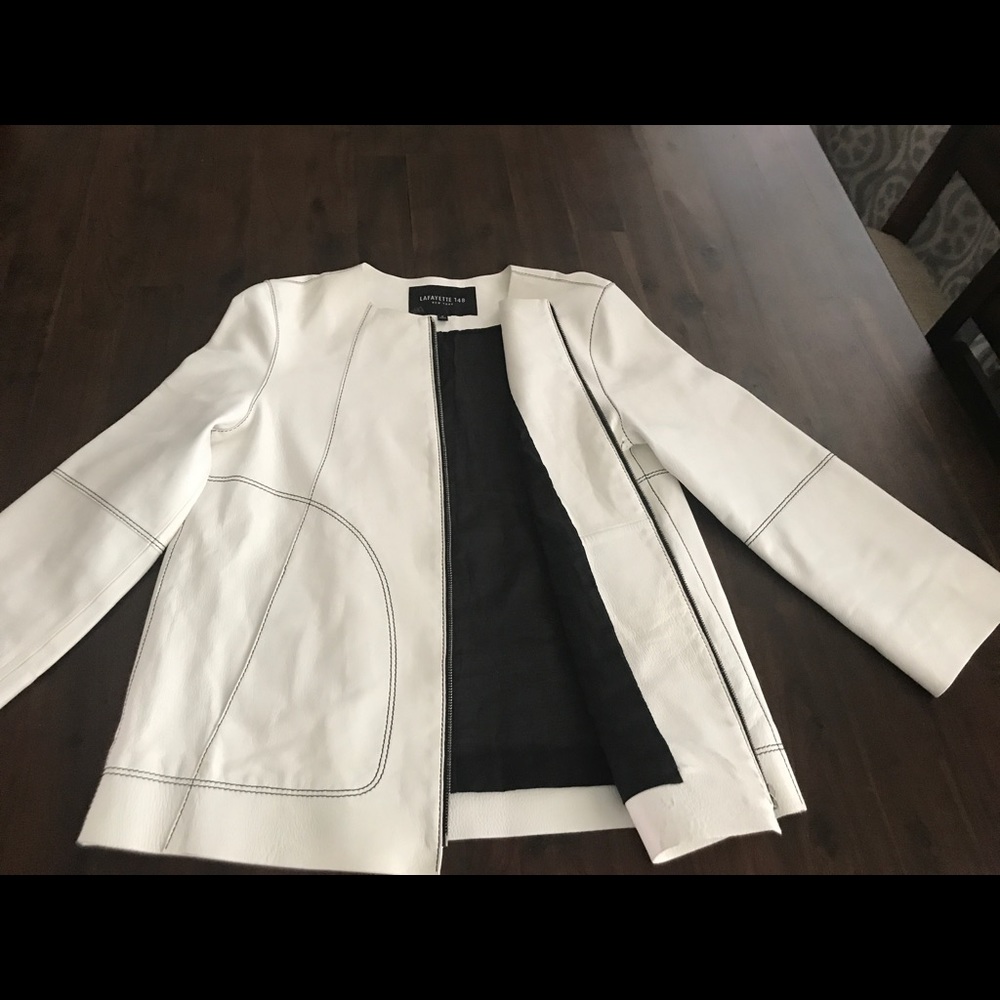 White leather jacket