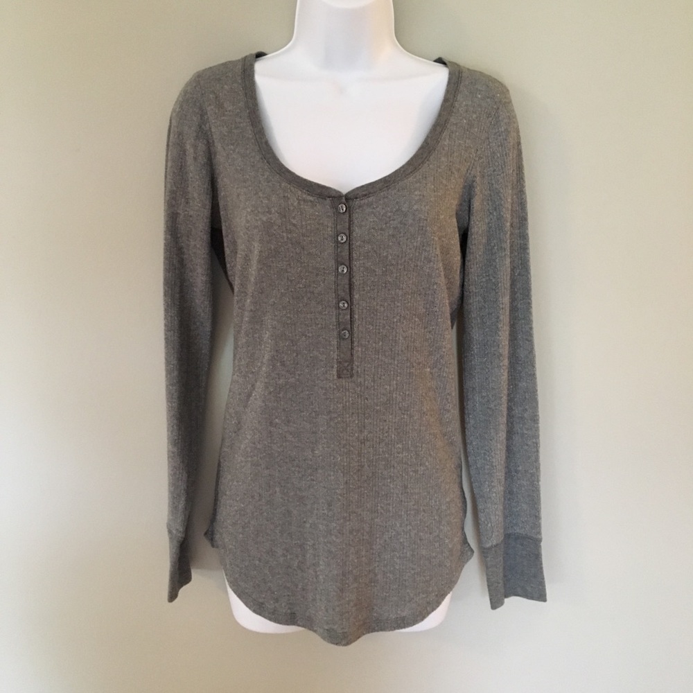 Victoria’s Secret l/s gray sparkle henley.