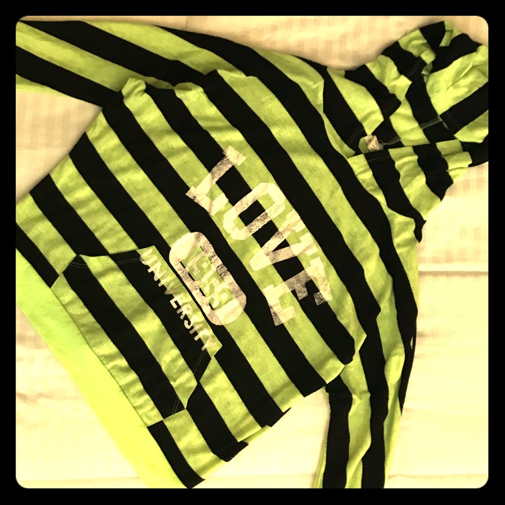 💝Neon Striped, 3/4 Sleeve, Hooded, Shirt