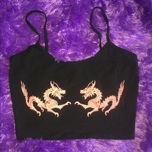 NWOT Dragon Cropped Cami