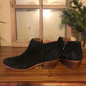 Black suede Sam Edelman ankle boot