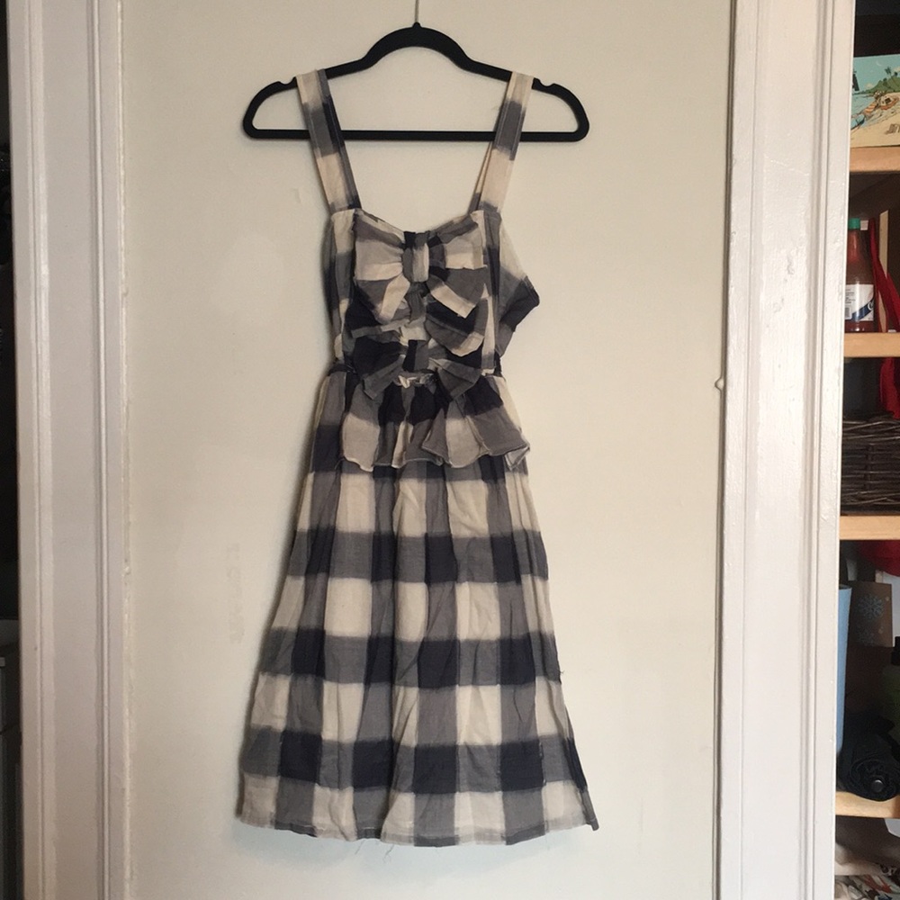 Gingham Blue And Cream Picnic Dress