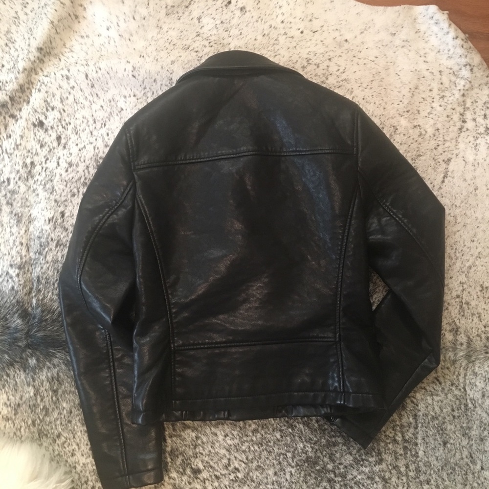 Toshop Vegan Black Leather jacket, 6 - Picture 2 of 6