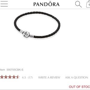 Pandora Black Leather Bracelet