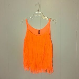 Bright Coral Stringy Tank
