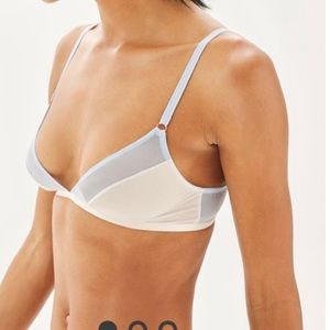 Topshop multicolored bra size 4, nude/ blue/orange