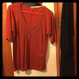 J Crew orange perfect fit top