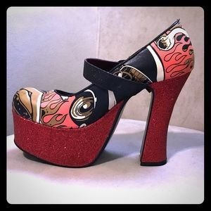 T.U.K Rockabilly devil, sparkle platforms