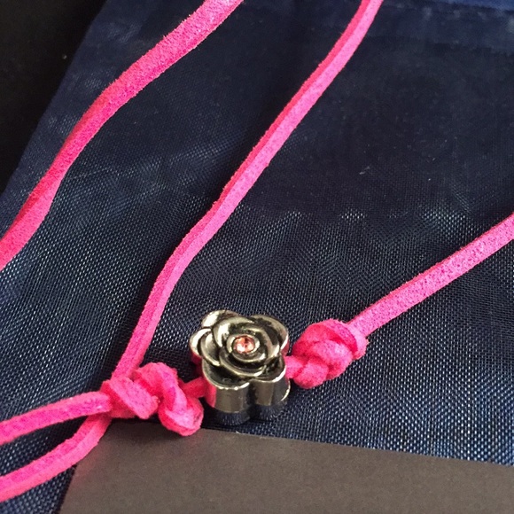 2X HOST PICK Pink Suede Wrap Tie Choker Necklace - Picture 6 of 7