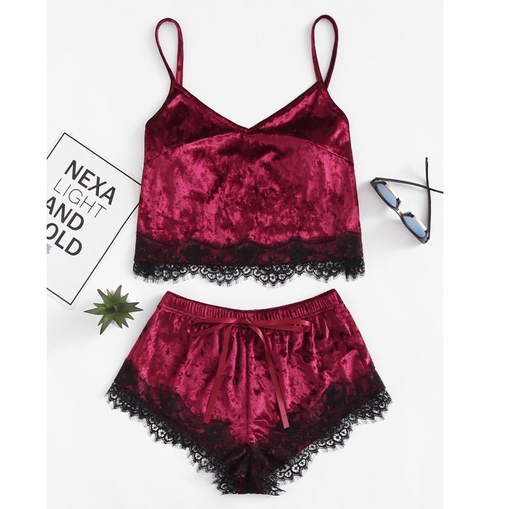 NWT! Sexy velvet pajama set