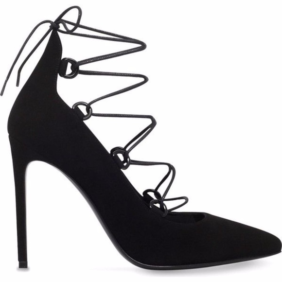 saint laurent lace up heels