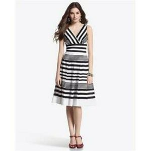 White House Black Market A-line Striped Dress